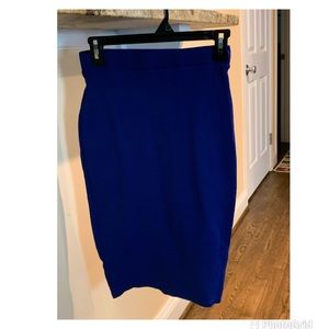 Blue pencil skirt